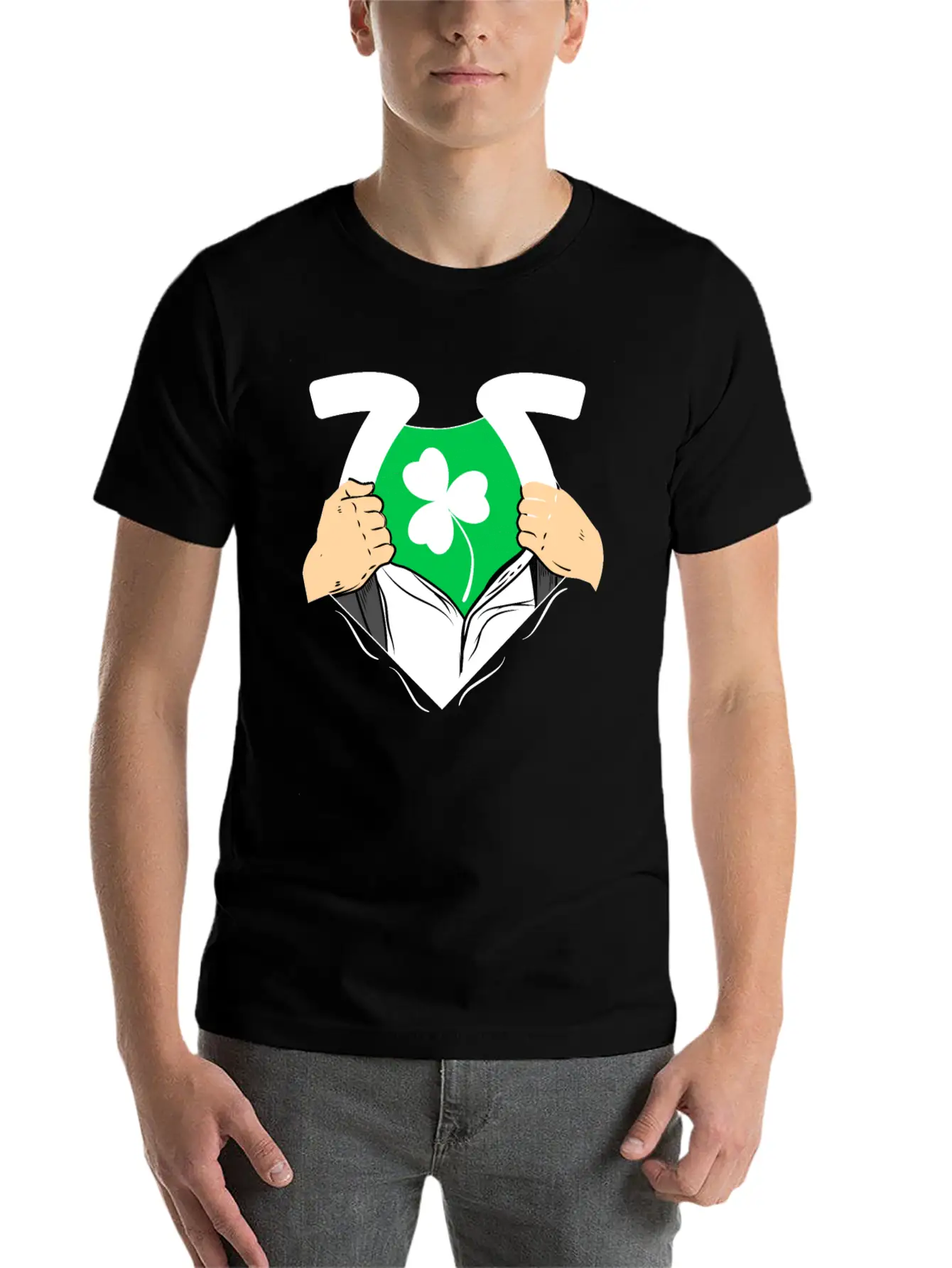 Shamrock Leaf Clover Unisex Casual T-Shirt – Clean Design For Daily Comfort