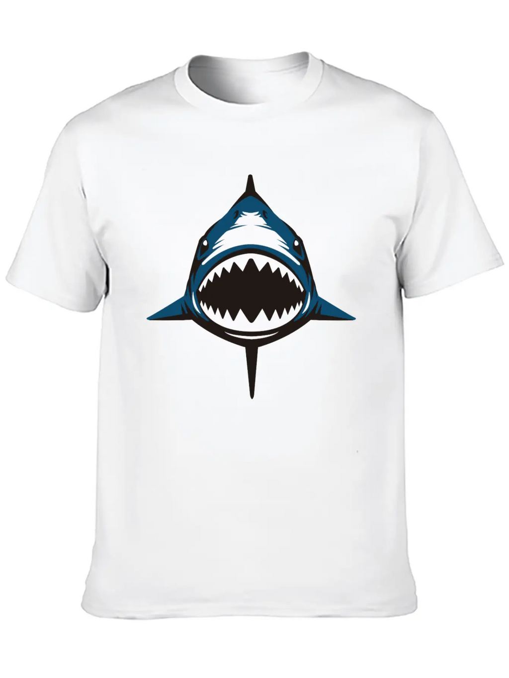 (shark) Breathable Soft Cotton T-Shirt – Timeless Casual Look