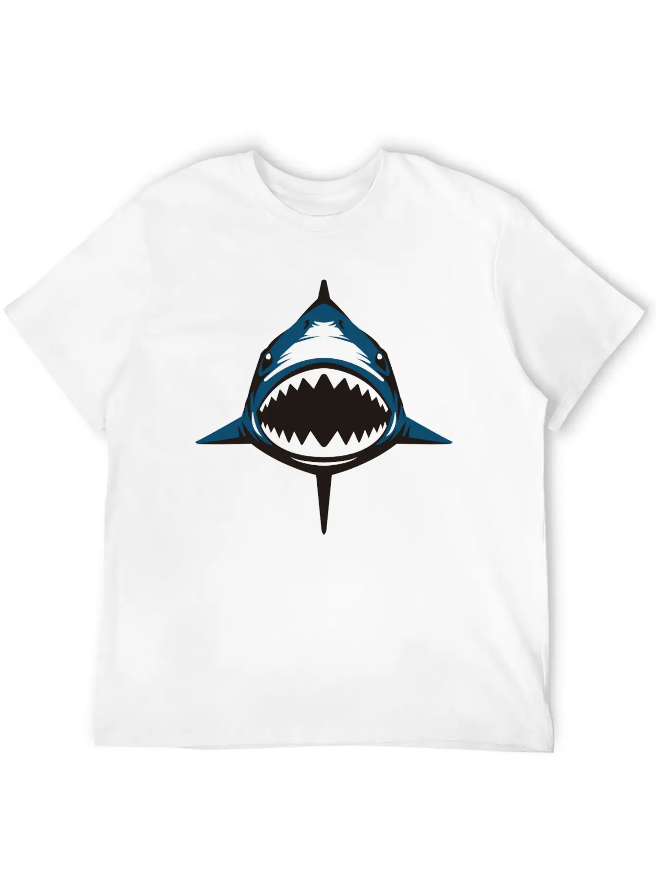 (shark) Breathable Soft Cotton T-Shirt – Timeless Casual Look