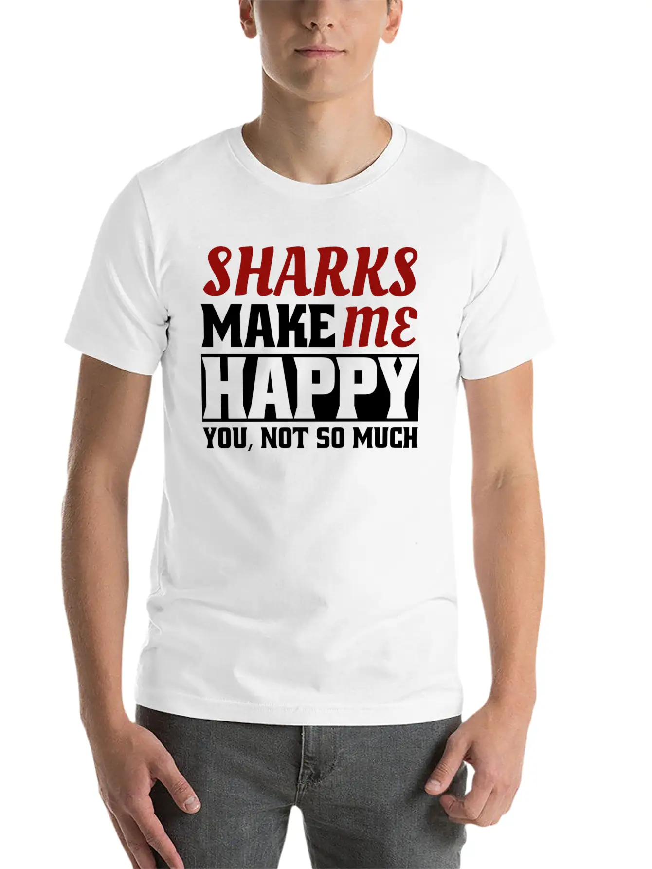 Shark Classic Fit Graphic Tee For Daily Comfort – Unisex Cotton Shirt