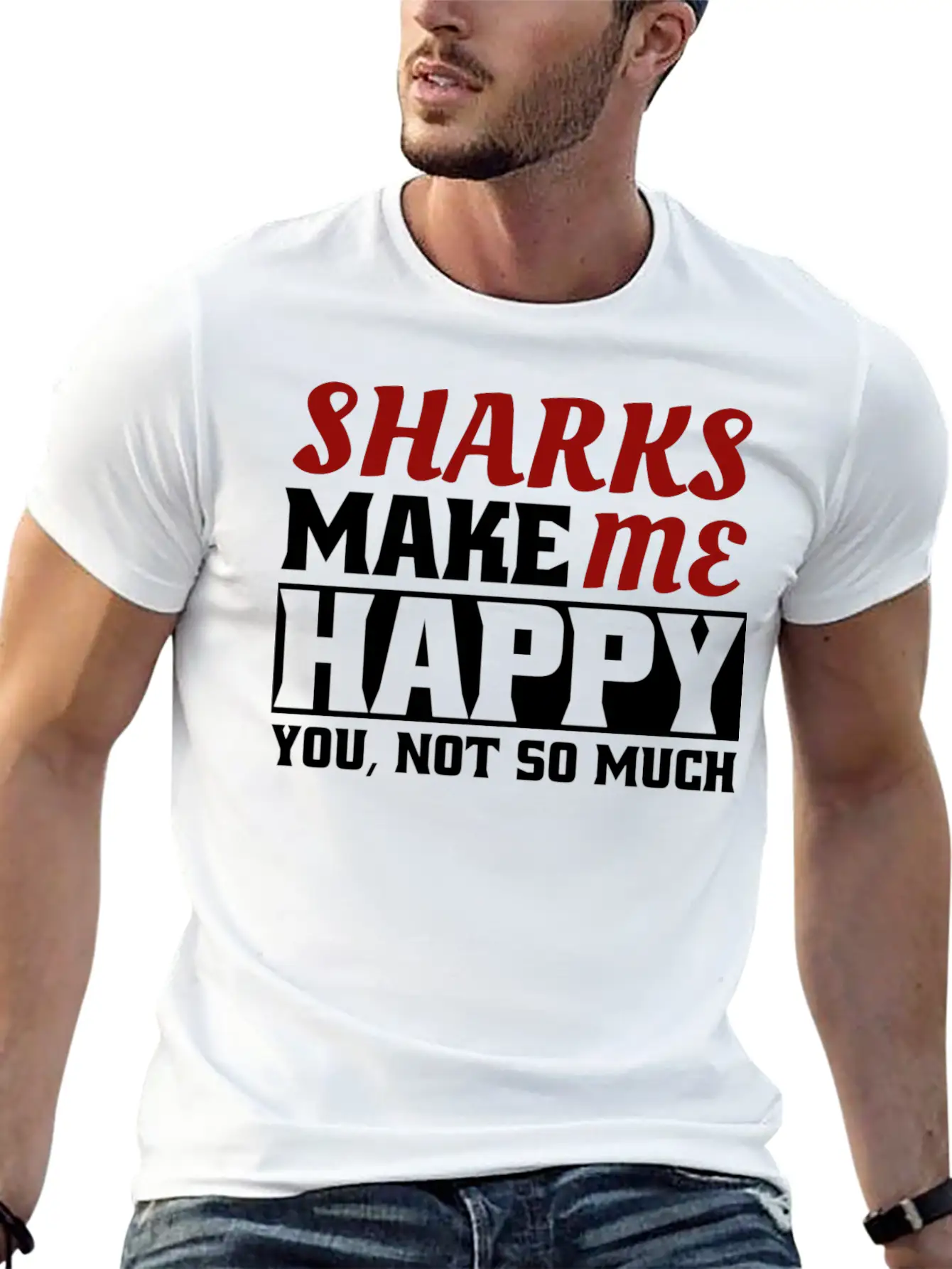Shark Classic Fit Graphic Tee For Daily Comfort – Unisex Cotton Shirt