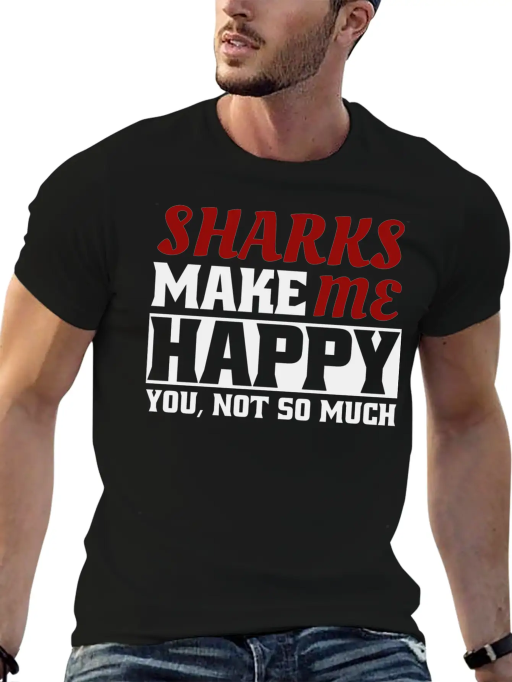 Shark Classic Fit Graphic Tee For Daily Comfort – Unisex Cotton Shirt