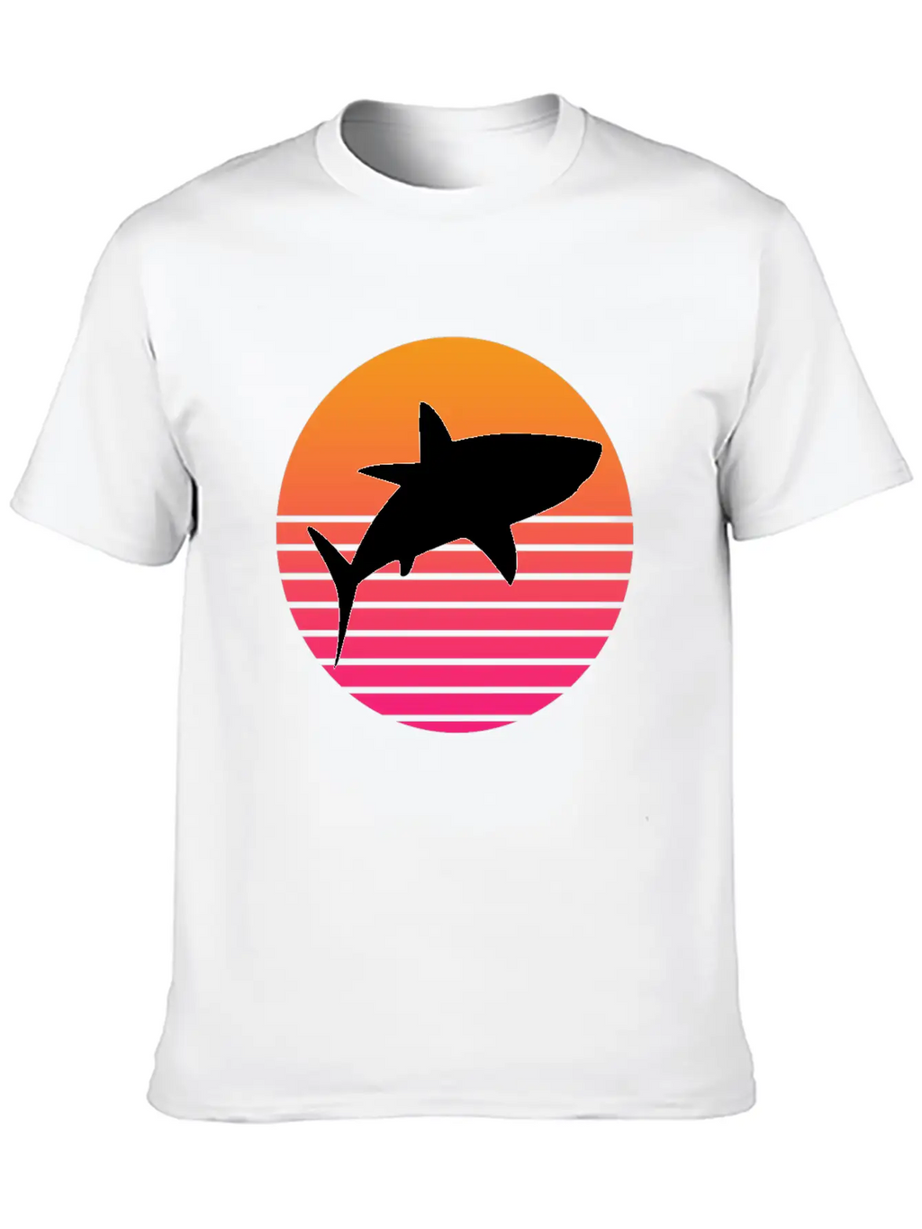 Shark Retro Shark Save The Sharks Unisex Short Sleeve Soft Cotton T-Shirt – Casual Everyday Wear