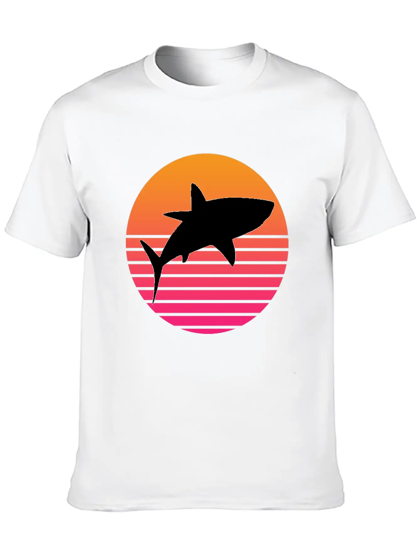 Shark Retro Shark Save The Sharks Unisex Short Sleeve Soft Cotton T-Shirt – Casual Everyday Wear