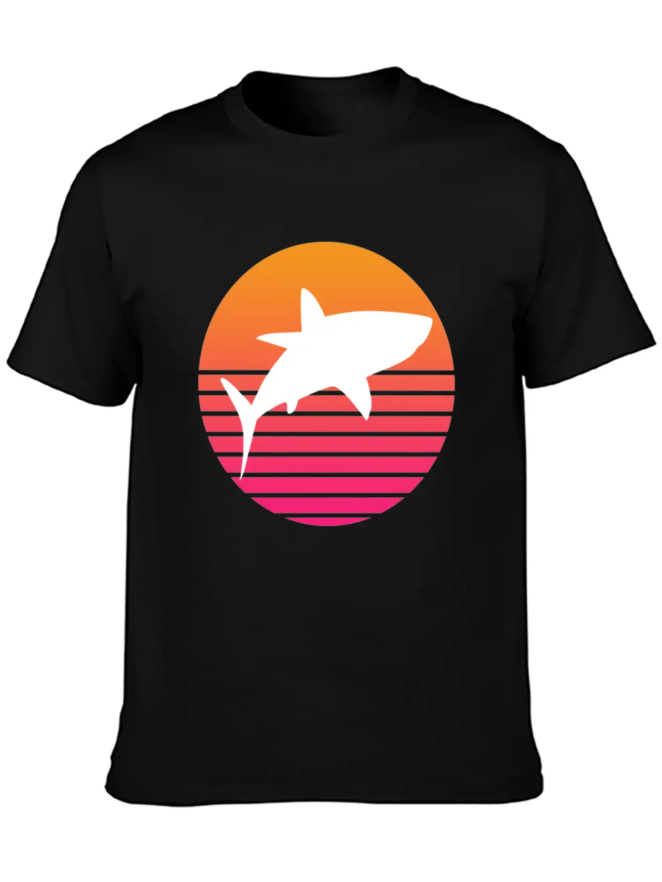 Shark Retro Shark Save The Sharks Unisex Short Sleeve Soft Cotton T-Shirt – Casual Everyday Wear