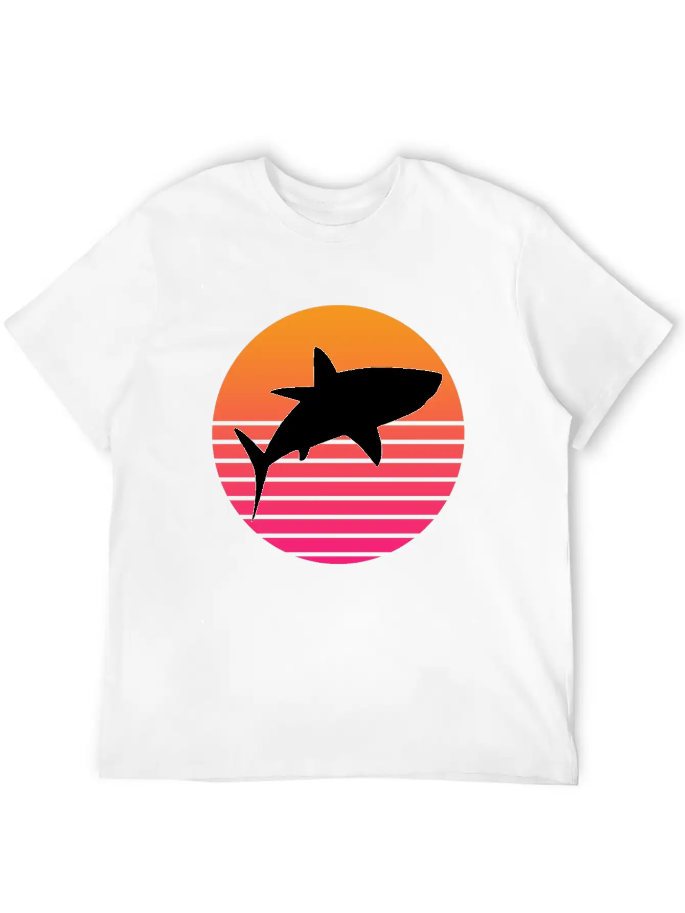 Shark Retro Shark Save The Sharks Unisex Short Sleeve Soft Cotton T-Shirt – Casual Everyday Wear