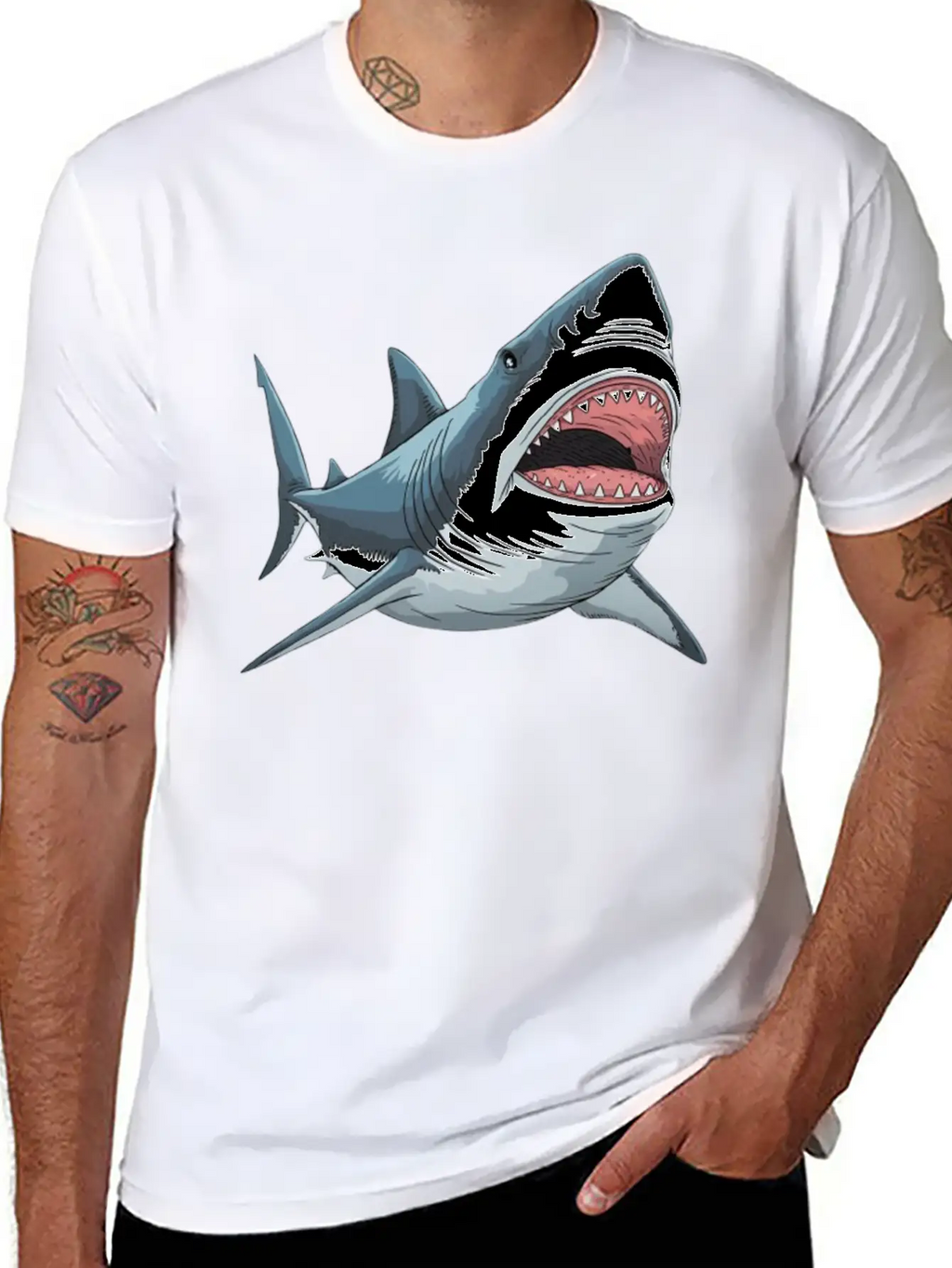Shark Unisex Casual T-Shirt – Clean Design For Daily Comfort