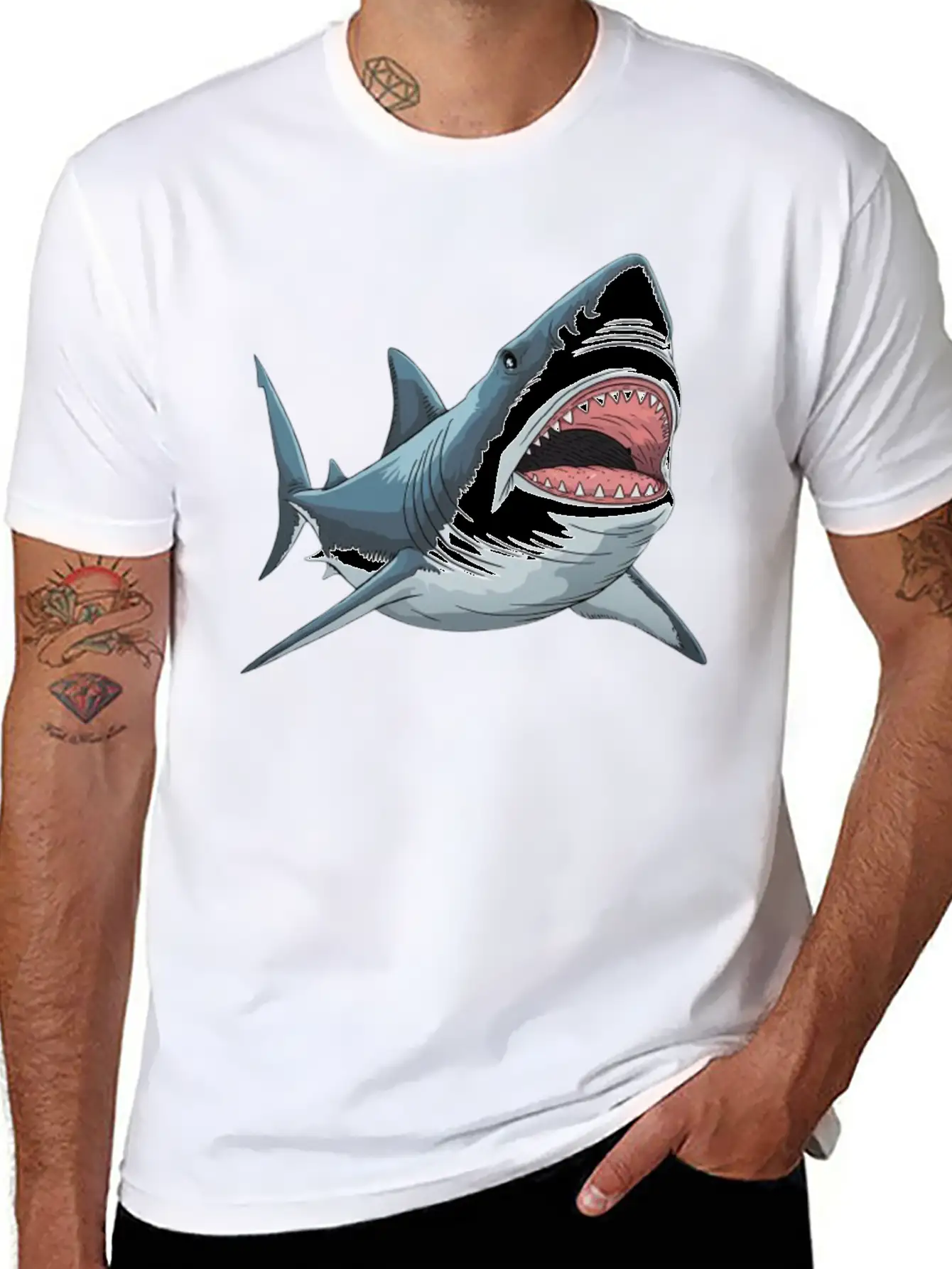 Shark Unisex Casual T-Shirt – Clean Design For Daily Comfort
