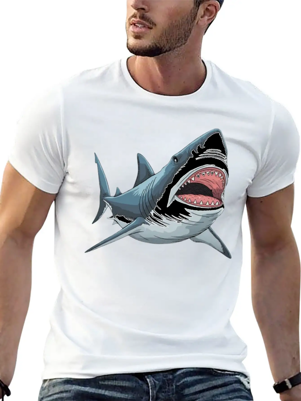 Shark Unisex Casual T-Shirt – Clean Design For Daily Comfort