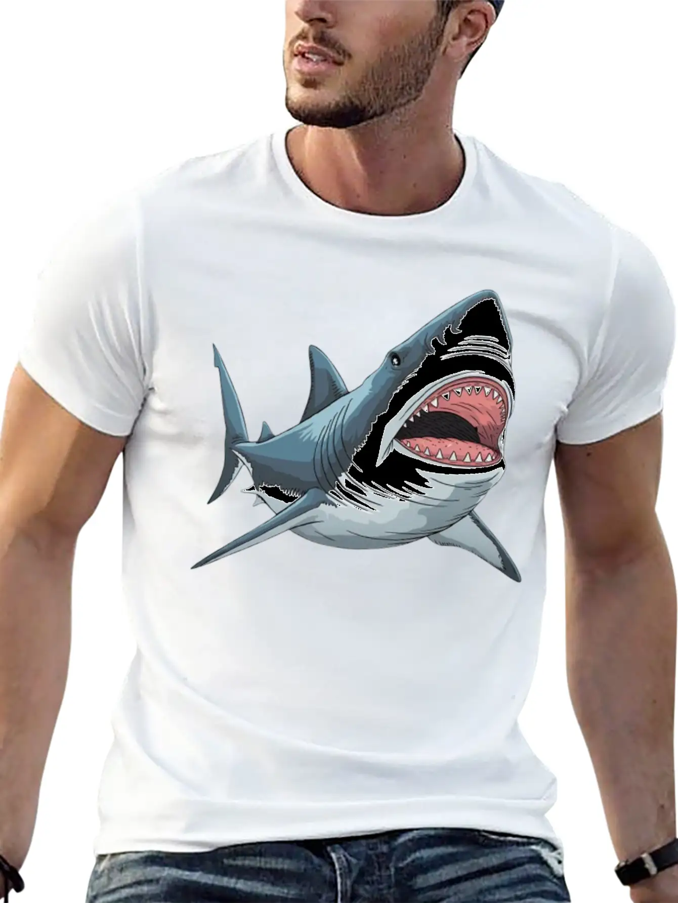 Shark Unisex Casual T-Shirt – Clean Design For Daily Comfort