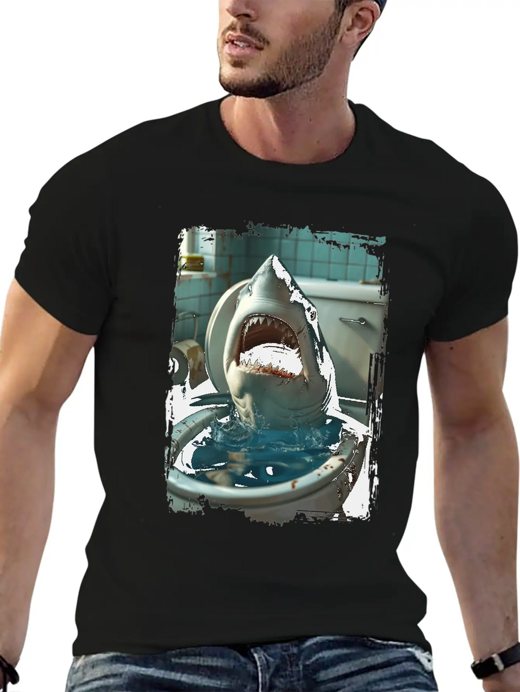 Shark Unisex Short Sleeve Soft Cotton T-Shirt – Casual Everyday Wear