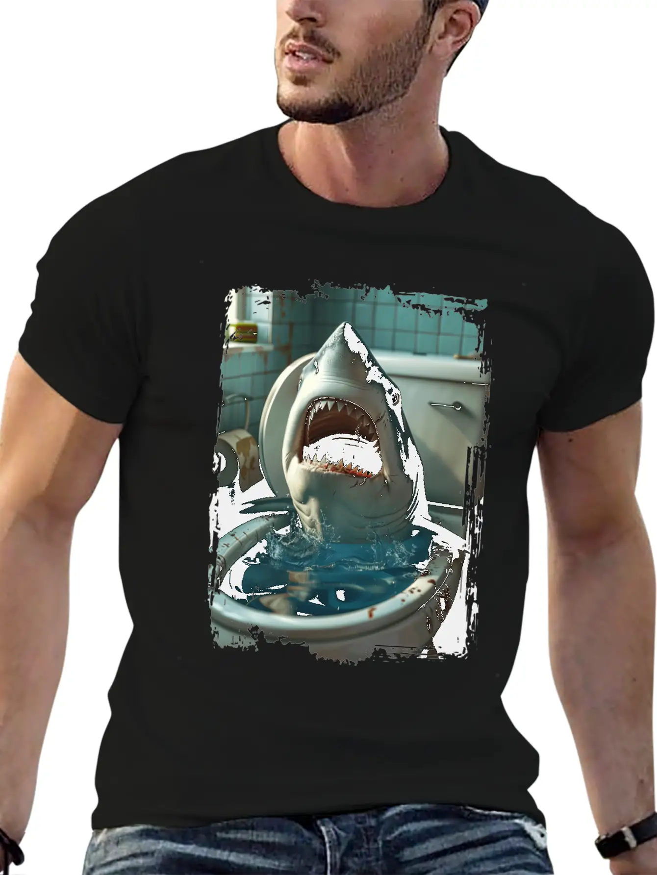Shark Unisex Short Sleeve Soft Cotton T-Shirt – Casual Everyday Wear