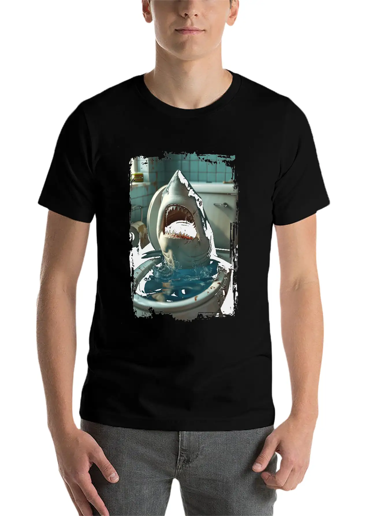 Shark Unisex Short Sleeve Soft Cotton T-Shirt – Casual Everyday Wear