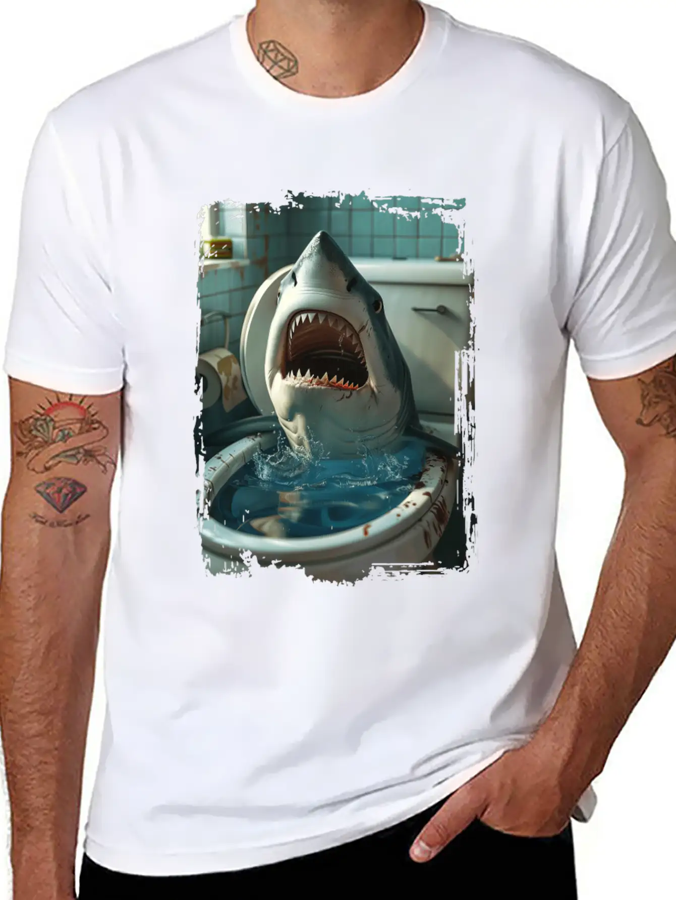 Shark Unisex Short Sleeve Soft Cotton T-Shirt – Casual Everyday Wear
