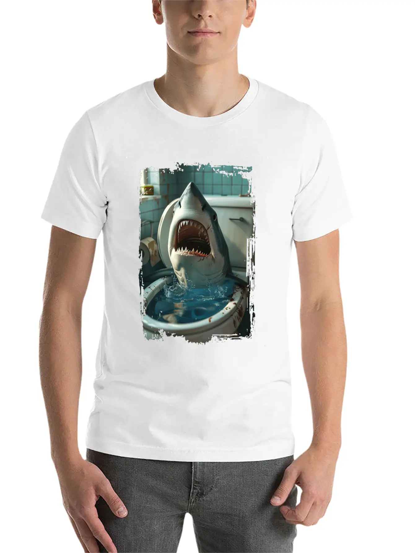 Shark Unisex Short Sleeve Soft Cotton T-Shirt – Casual Everyday Wear