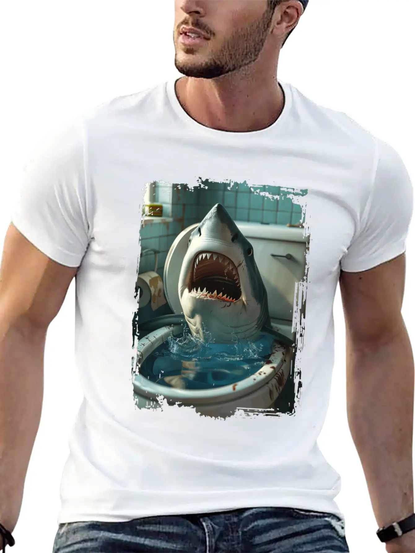 Shark Unisex Short Sleeve Soft Cotton T-Shirt – Casual Everyday Wear