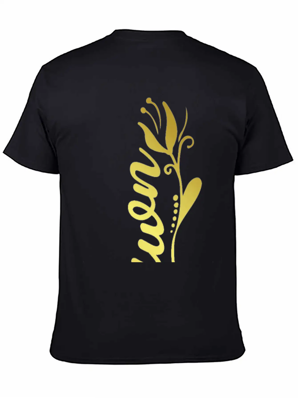 Shawn Name Faux Gold Tulip Flourish Stylish Everyday T-Shirt – Unisex Basic Cotton Tee