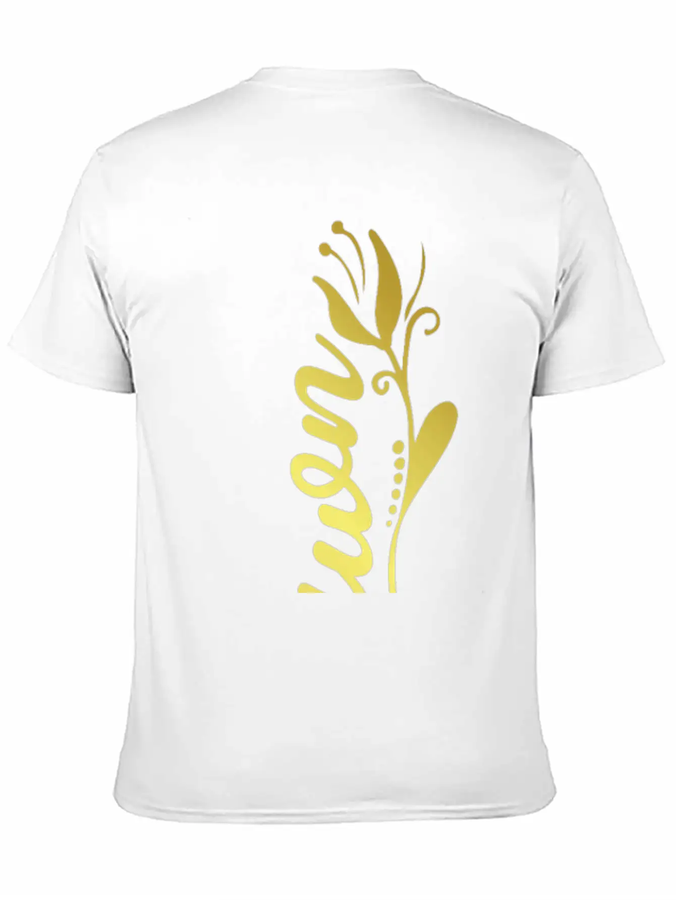 Shawn Name Faux Gold Tulip Flourish Stylish Everyday T-Shirt – Unisex Basic Cotton Tee