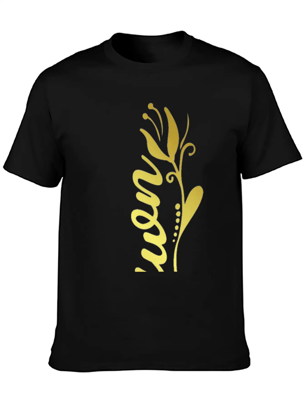 Shawn Name Faux Gold Tulip Flourish Stylish Everyday T-Shirt – Unisex Basic Cotton Tee