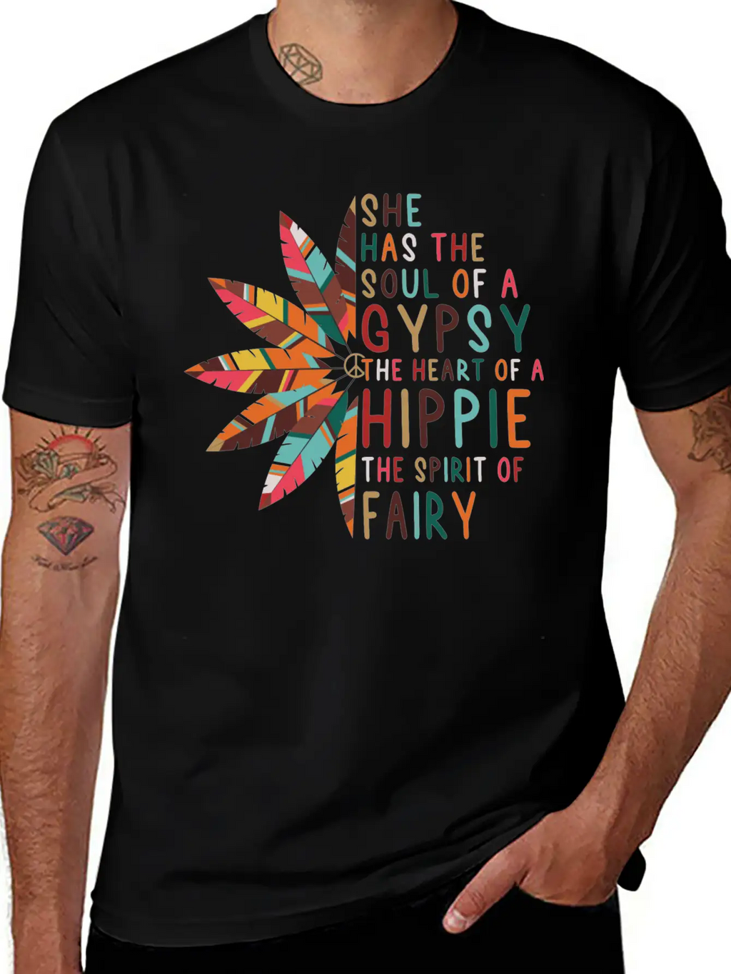 She Has Soul Of Gypsy Heart Of Hippie Unisex Casual T-Shirt – Clean Design For Daily Comfort