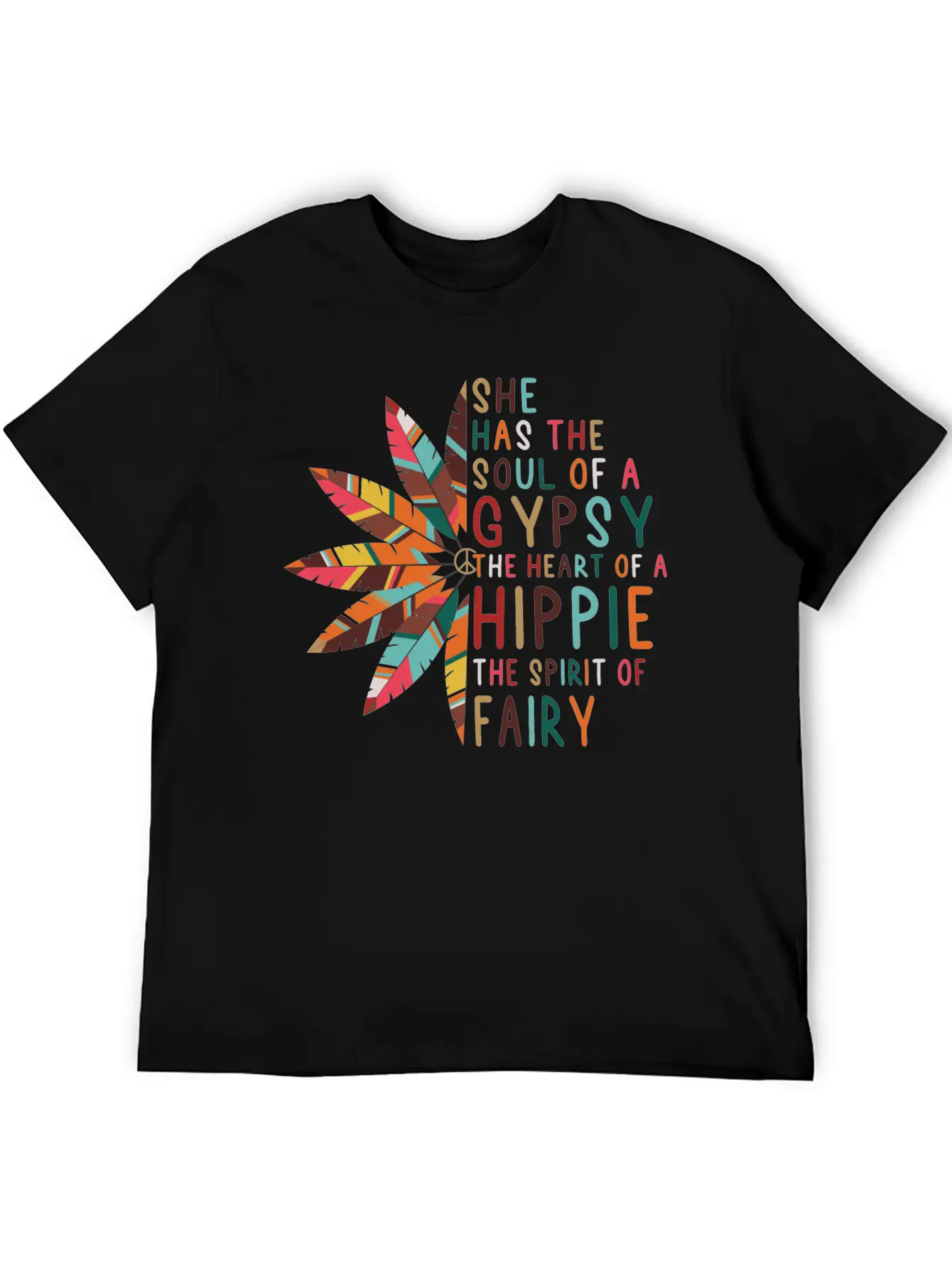 She Has Soul Of Gypsy Heart Of Hippie Unisex Casual T-Shirt – Clean Design For Daily Comfort