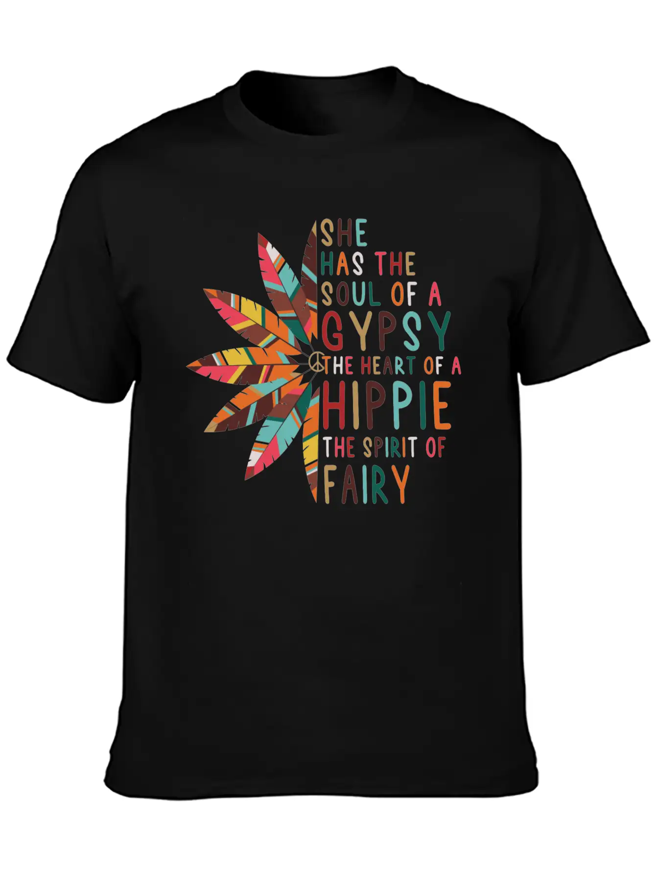 She Has Soul Of Gypsy Heart Of Hippie Unisex Casual T-Shirt – Clean Design For Daily Comfort
