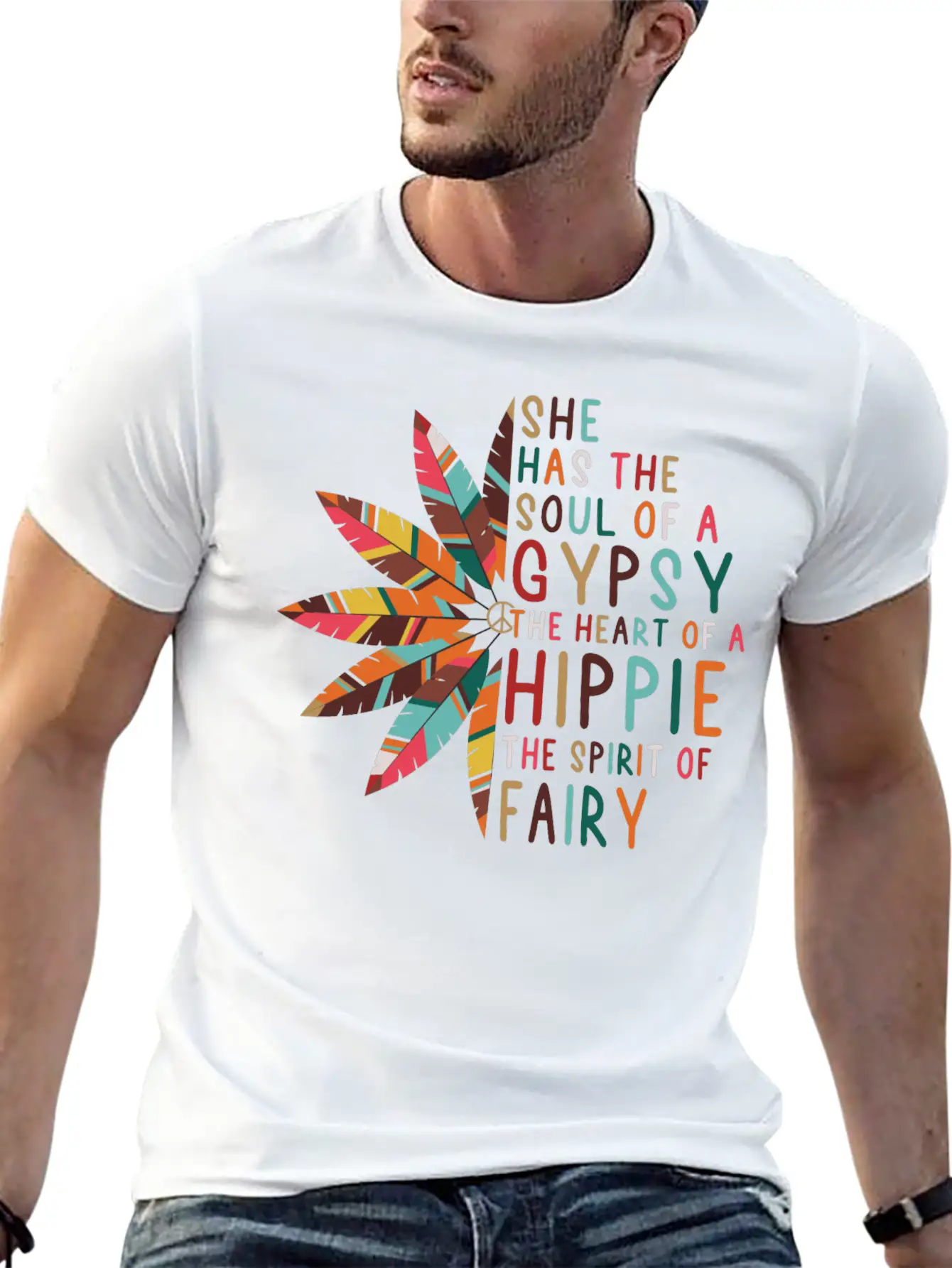 She Has Soul Of Gypsy Heart Of Hippie Unisex Casual T-Shirt – Clean Design For Daily Comfort