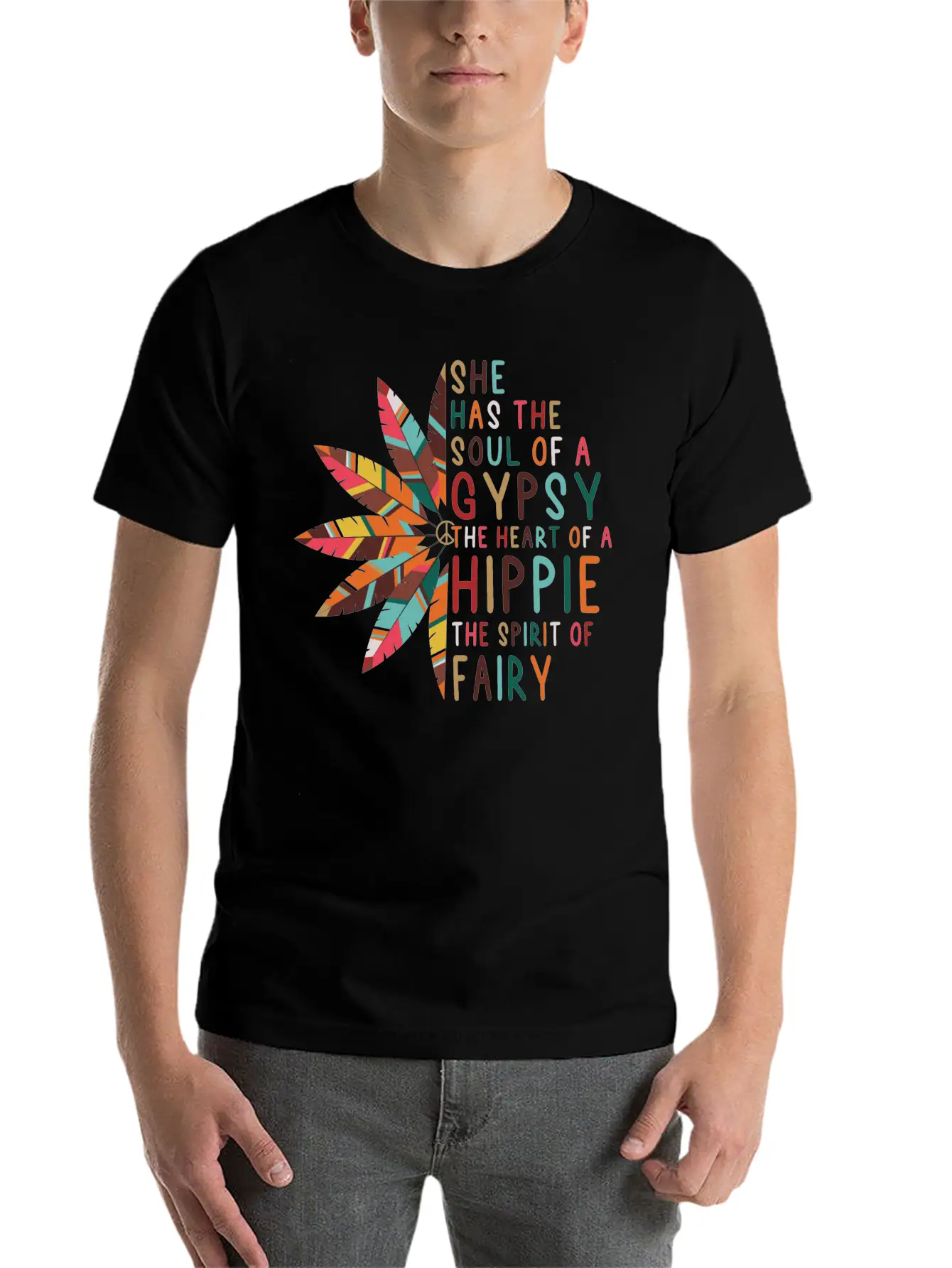 She Has Soul Of Gypsy Heart Of Hippie Unisex Casual T-Shirt – Clean Design For Daily Comfort