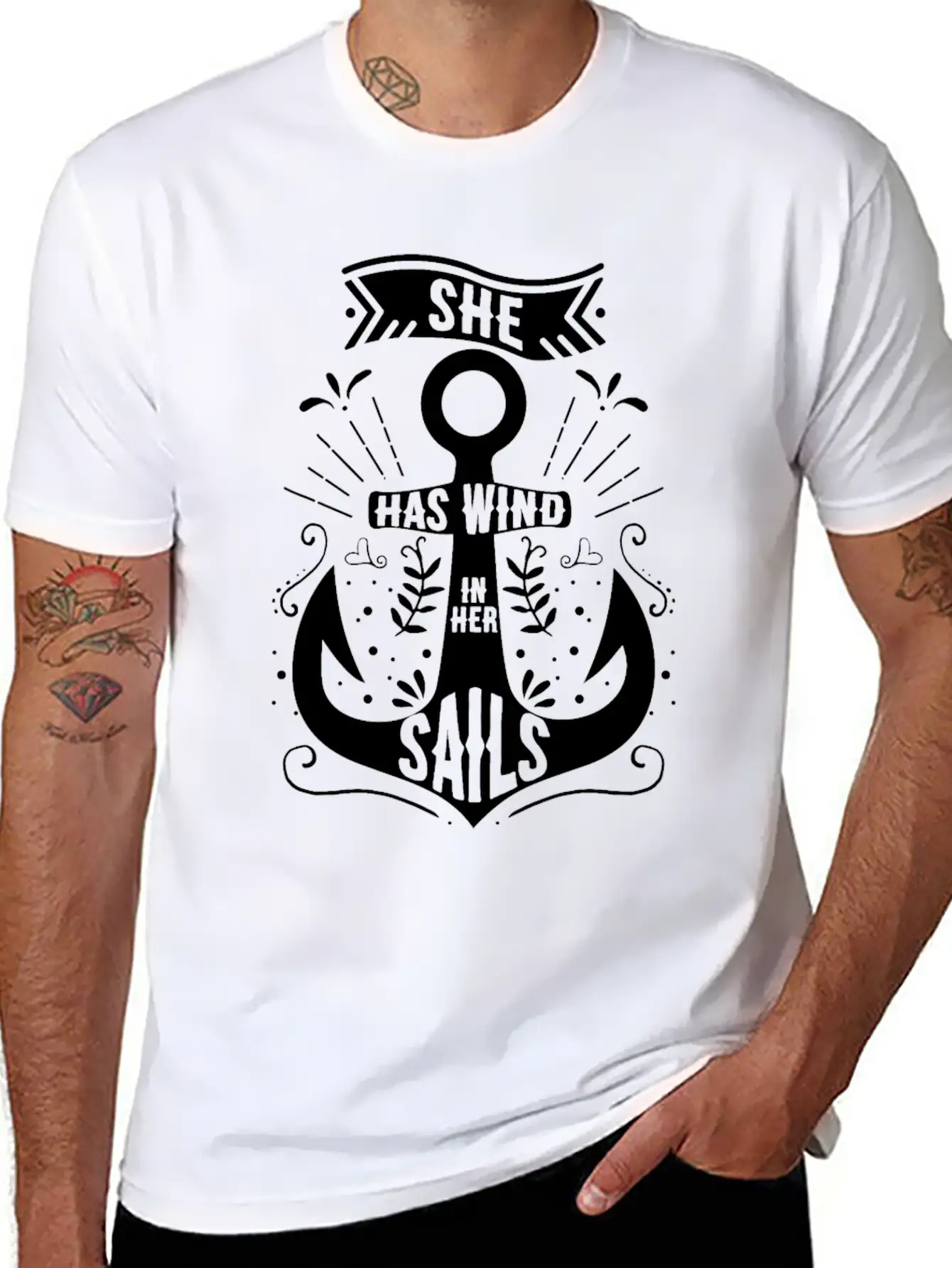 She Has Wind In Her Sails Unisex Casual T-Shirt – Clean Design For Daily Comfort
