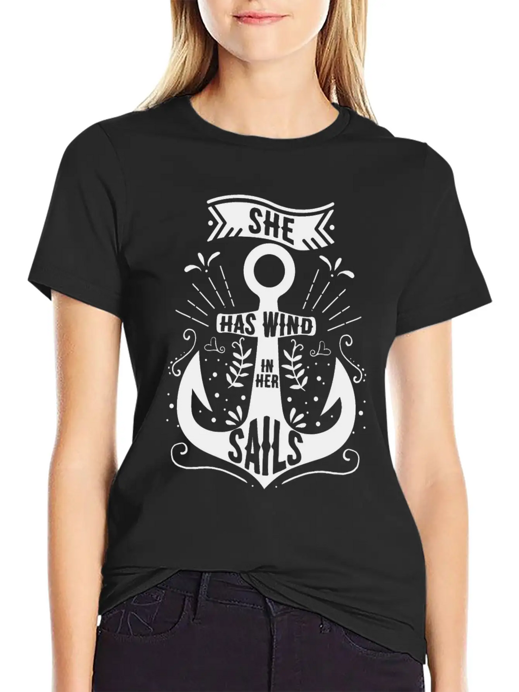 She Has Wind In Her Sails Unisex Casual T-Shirt – Clean Design For Daily Comfort