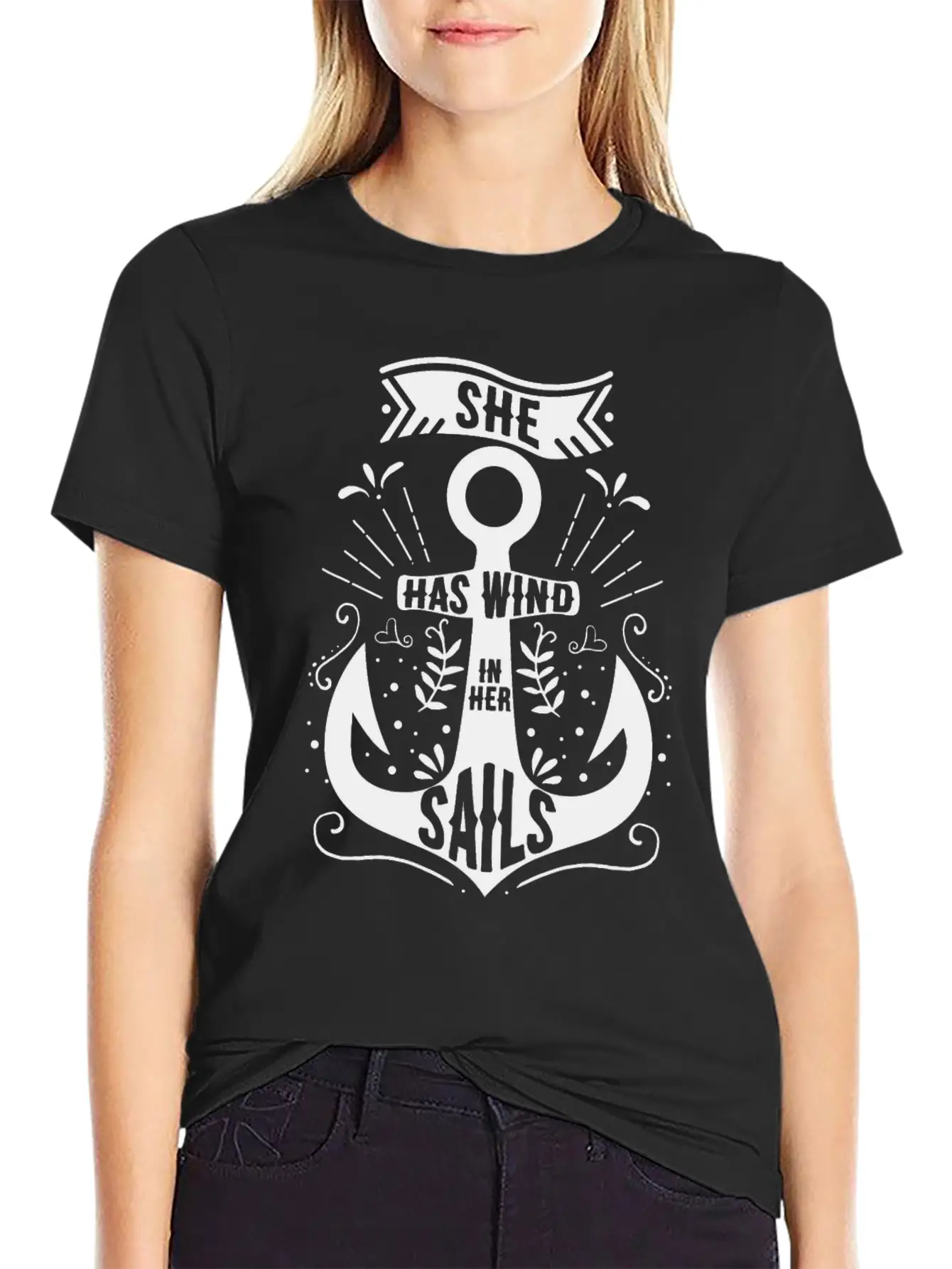 She Has Wind In Her Sails Unisex Casual T-Shirt – Clean Design For Daily Comfort