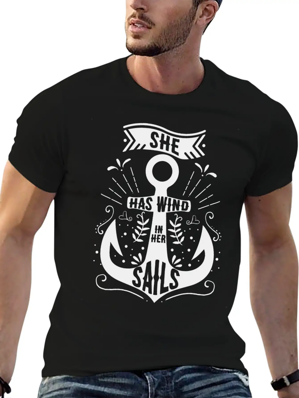 She Has Wind In Her Sails Unisex Casual T-Shirt – Clean Design For Daily Comfort
