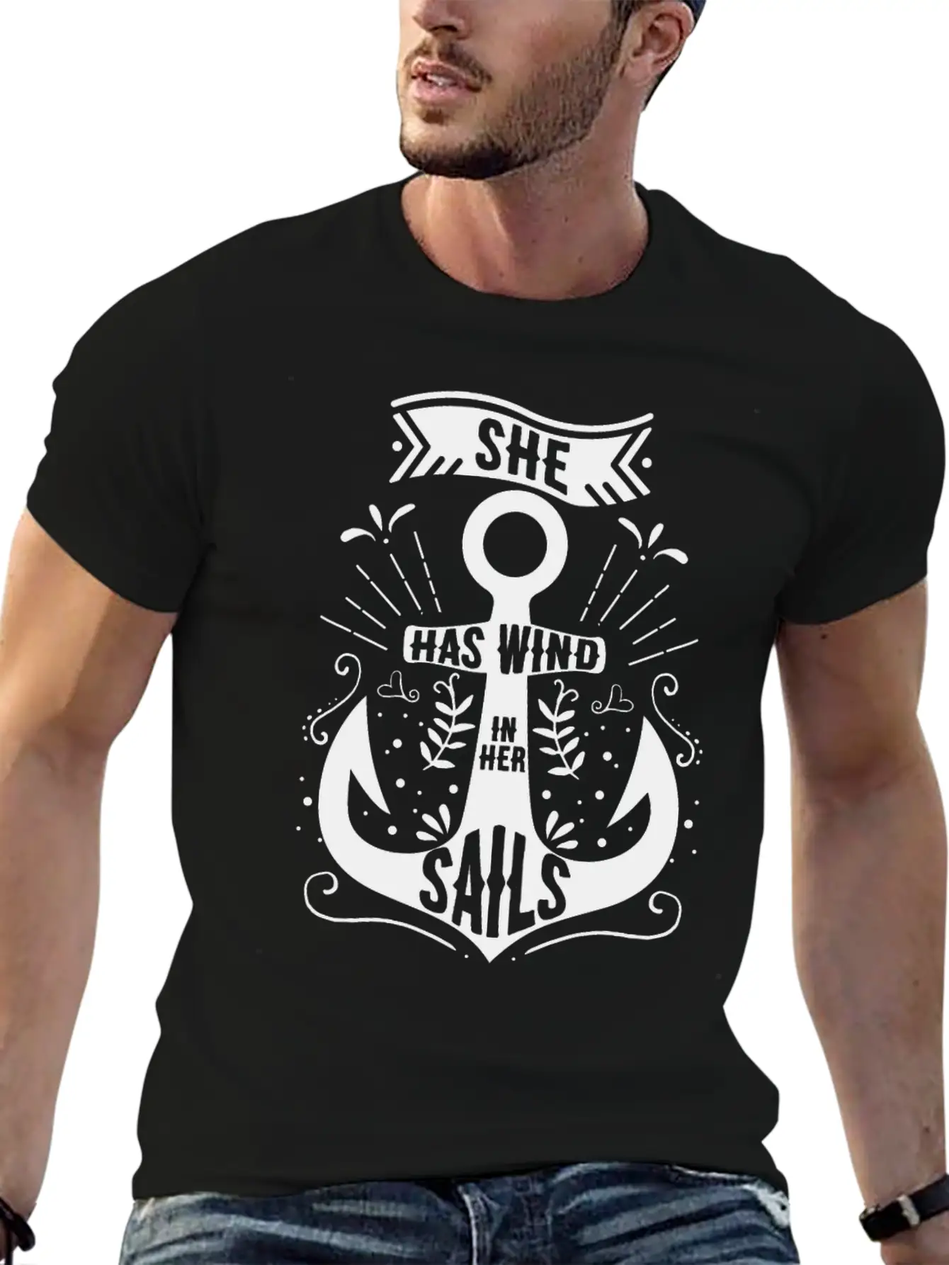 She Has Wind In Her Sails Unisex Casual T-Shirt – Clean Design For Daily Comfort
