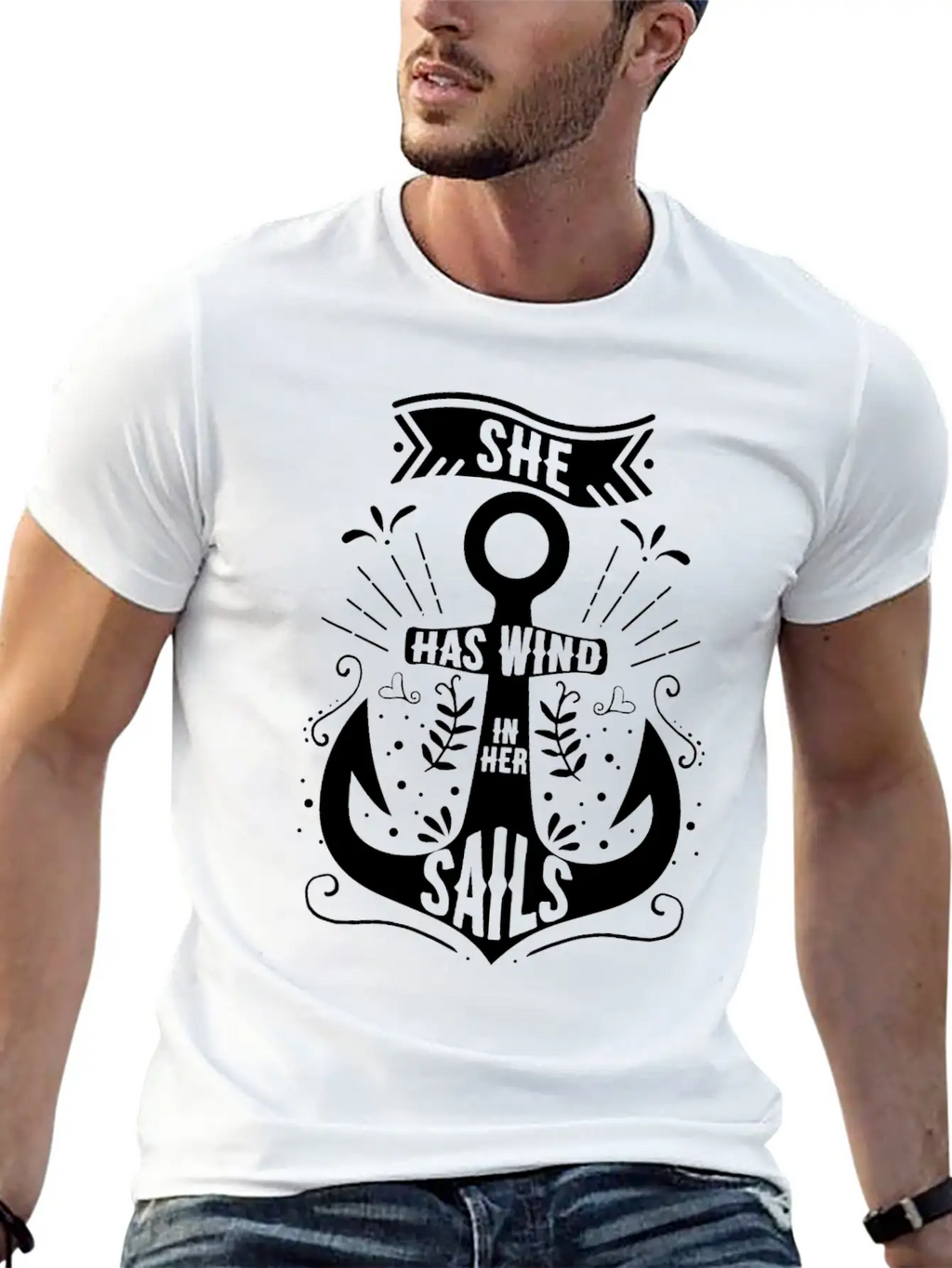 She Has Wind In Her Sails Unisex Casual T-Shirt – Clean Design For Daily Comfort