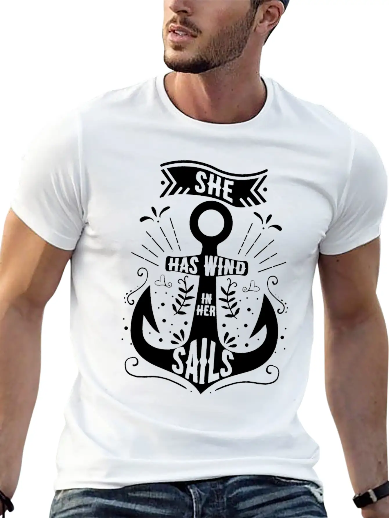She Has Wind In Her Sails Unisex Casual T-Shirt – Clean Design For Daily Comfort