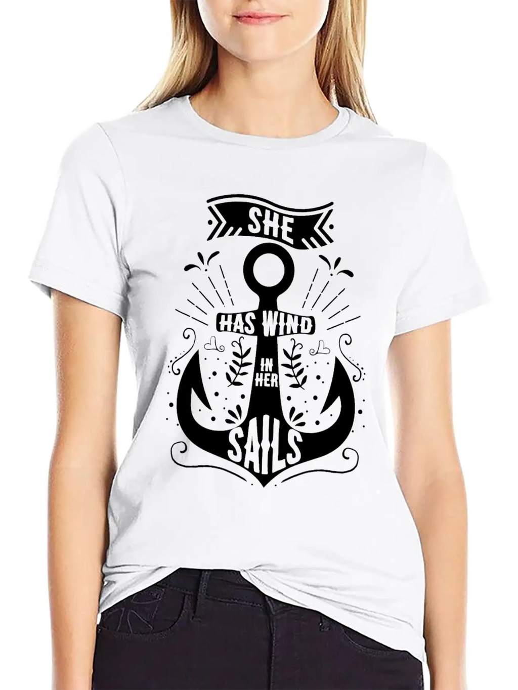 She Has Wind In Her Sails Unisex Casual T-Shirt – Clean Design For Daily Comfort