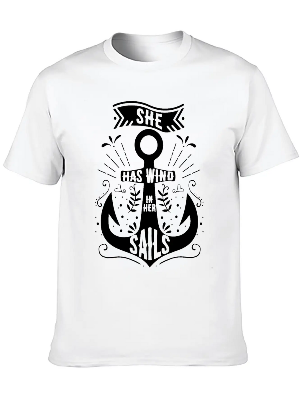 She Has Wind In Her Sails Unisex Casual T-Shirt – Clean Design For Daily Comfort