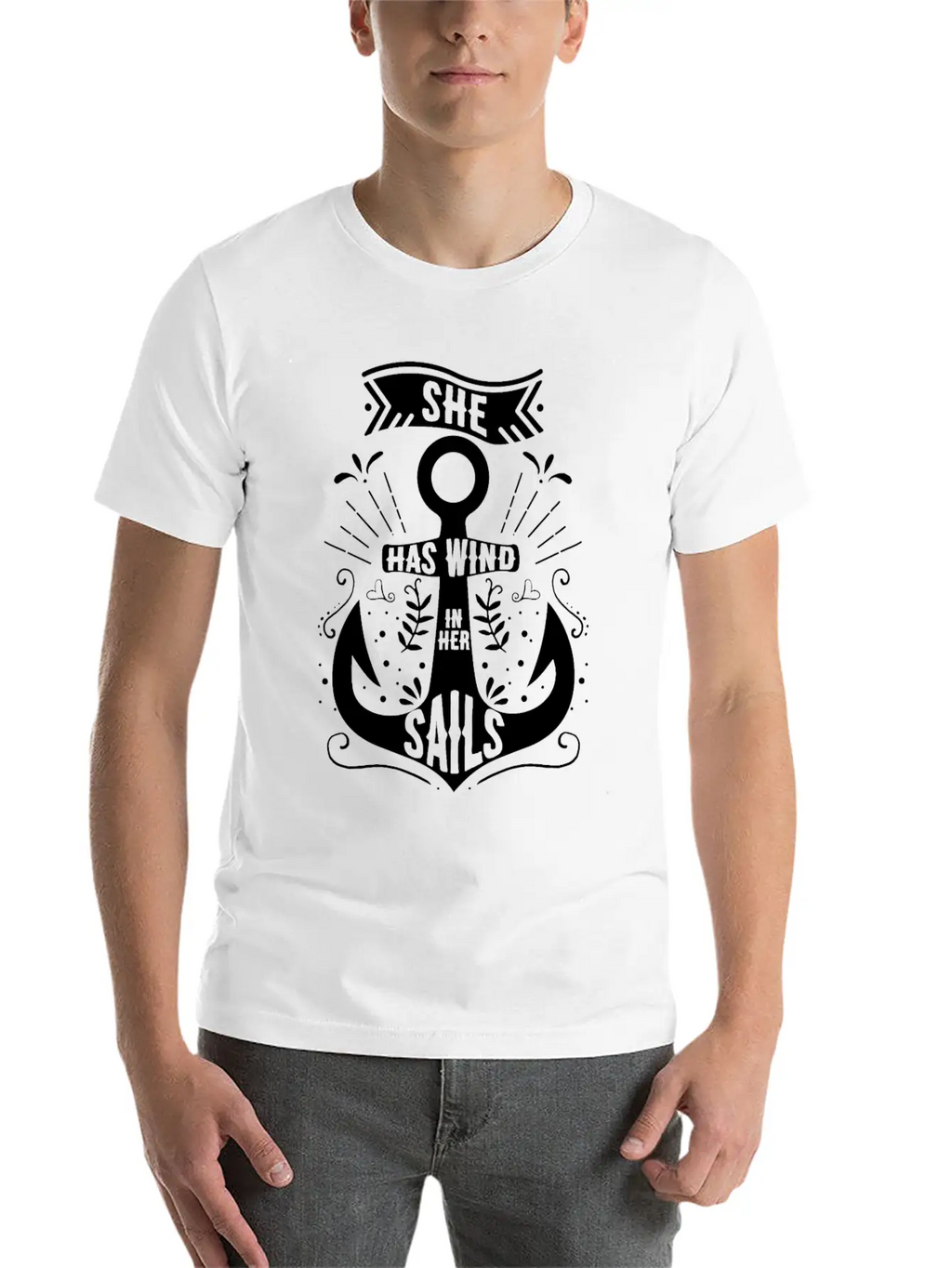 She Has Wind In Her Sails Unisex Casual T-Shirt – Clean Design For Daily Comfort