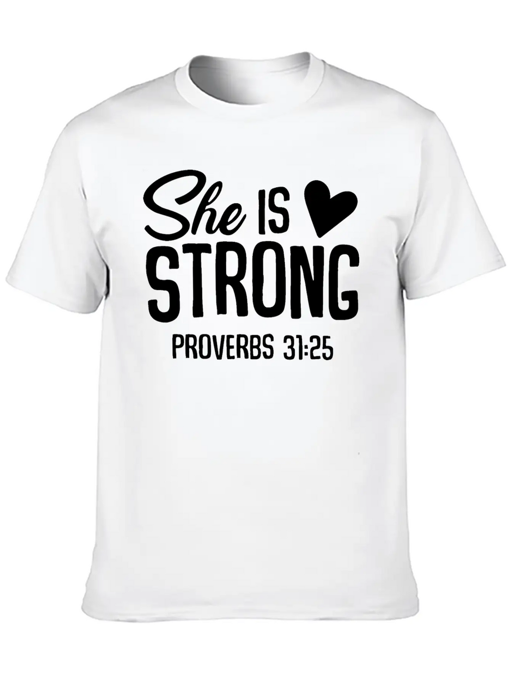 She Is Strong Unisex Short Sleeve Soft Cotton T-Shirt – Casual Everyday Wear