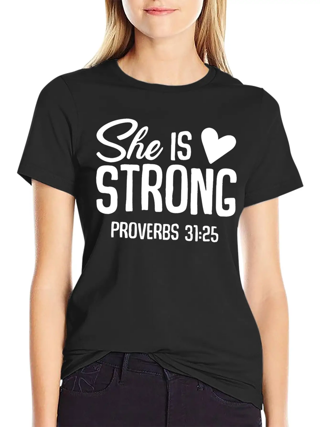She Is Strong Unisex Short Sleeve Soft Cotton T-Shirt – Casual Everyday Wear