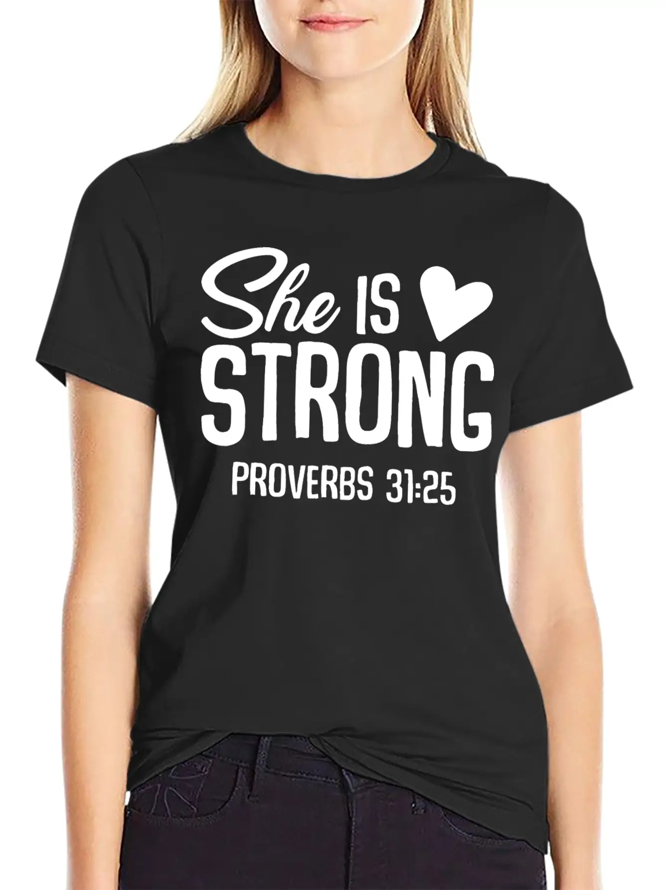She Is Strong Unisex Short Sleeve Soft Cotton T-Shirt – Casual Everyday Wear
