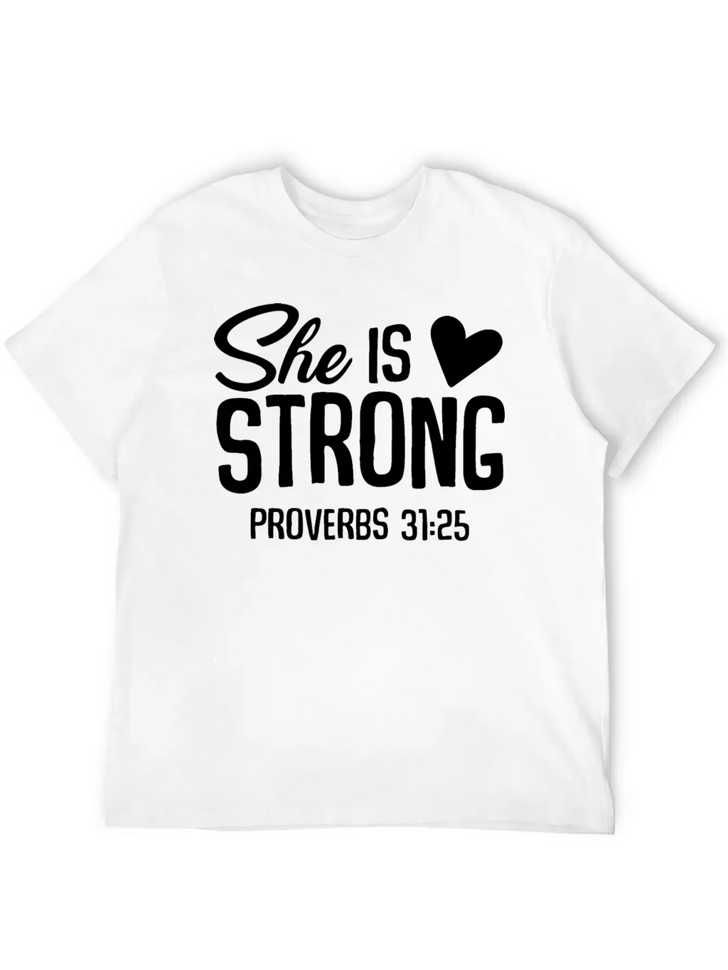 She Is Strong Unisex Short Sleeve Soft Cotton T-Shirt – Casual Everyday Wear