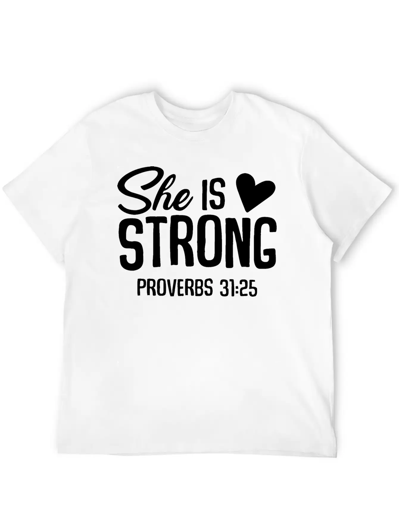 She Is Strong Unisex Short Sleeve Soft Cotton T-Shirt – Casual Everyday Wear