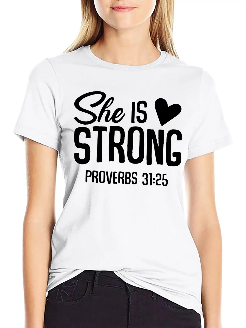 She Is Strong Unisex Short Sleeve Soft Cotton T-Shirt – Casual Everyday Wear