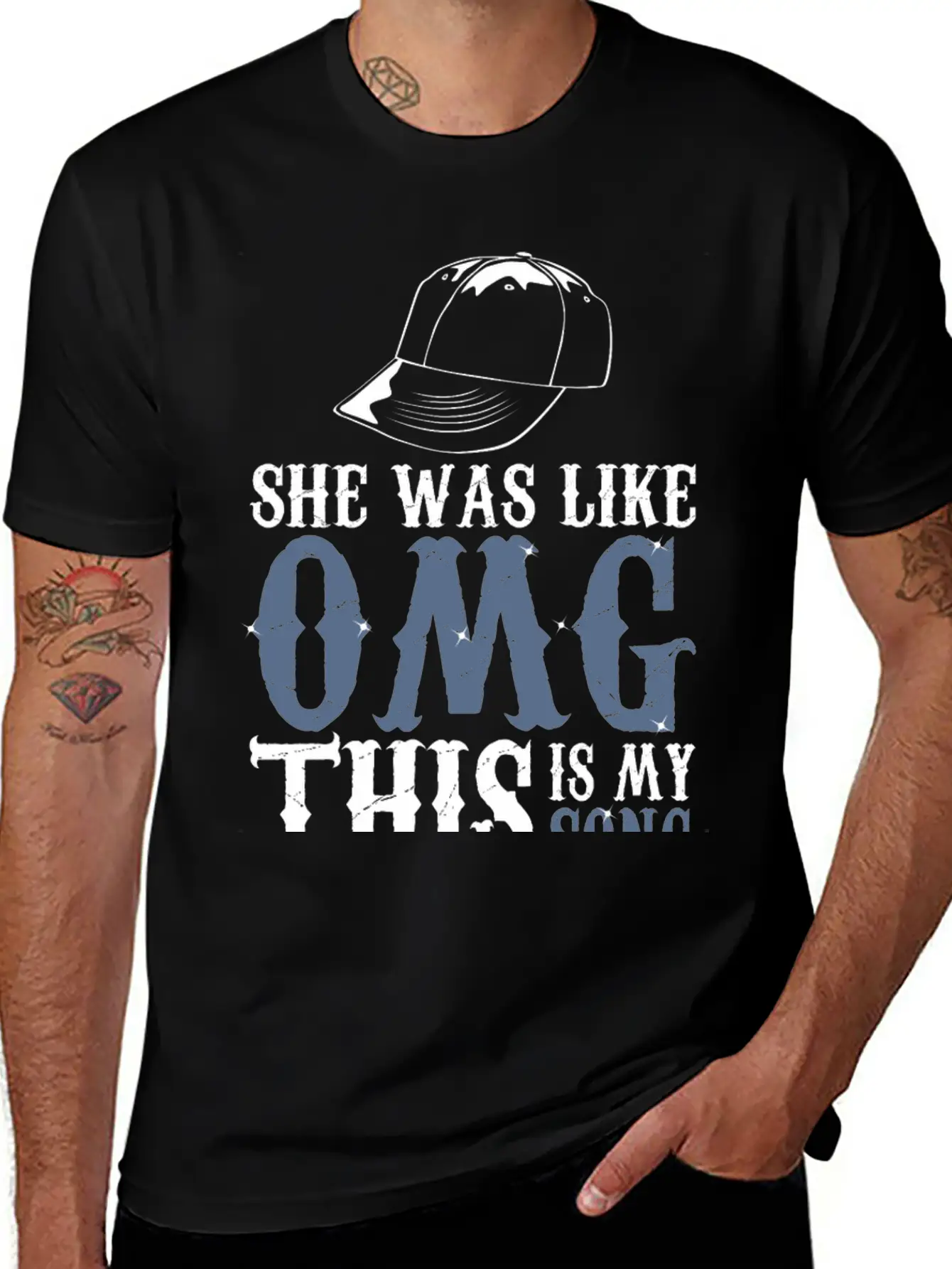 She Was Like OMG This Is My Song Casual Graphic T-Shirt – Simple And Comfortable Daily Wear
