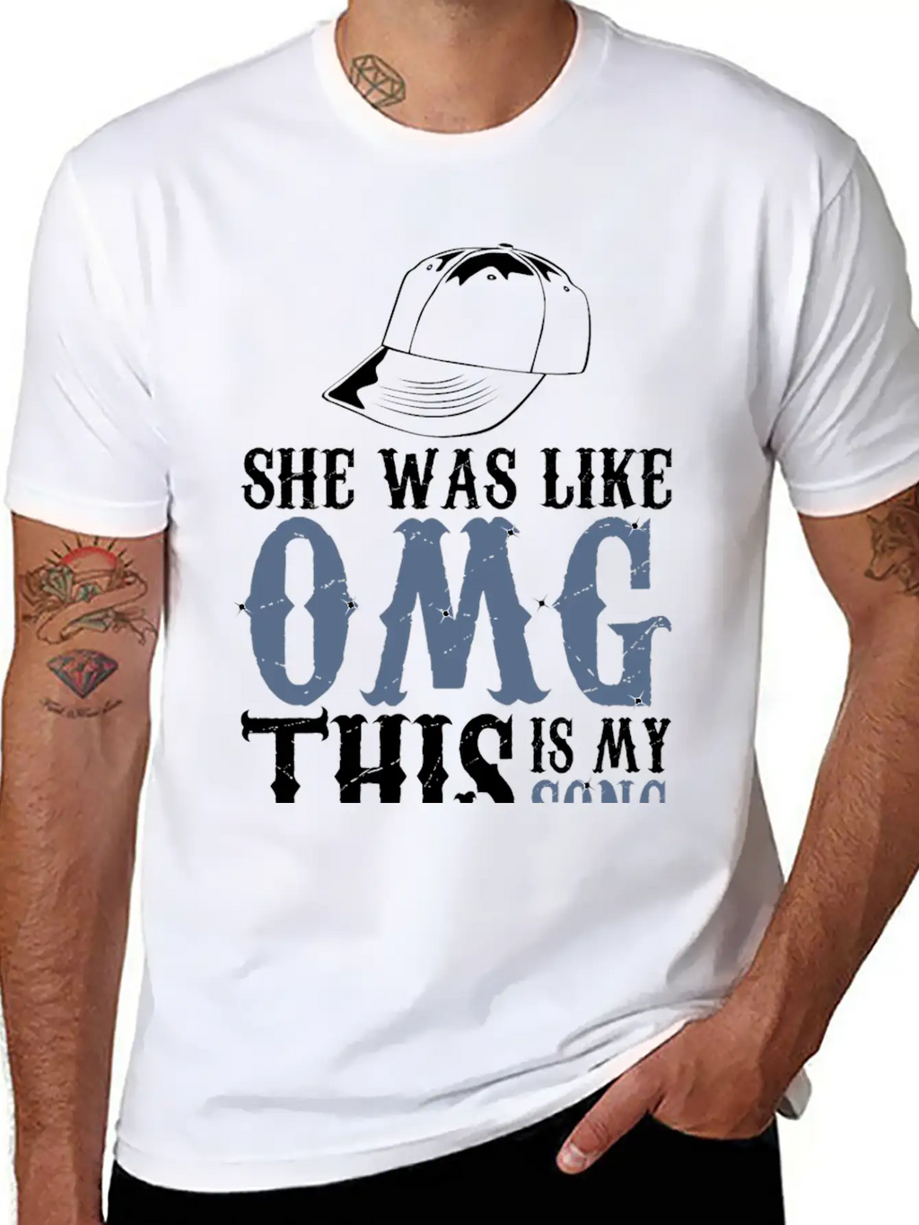 She Was Like OMG This Is My Song Casual Graphic T-Shirt – Simple And Comfortable Daily Wear
