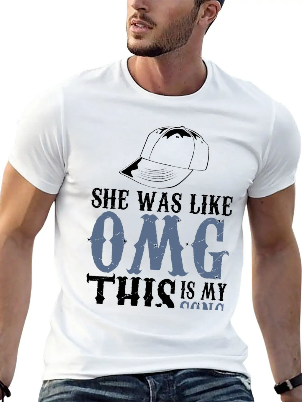 She Was Like OMG This Is My Song Casual Graphic T-Shirt – Simple And Comfortable Daily Wear