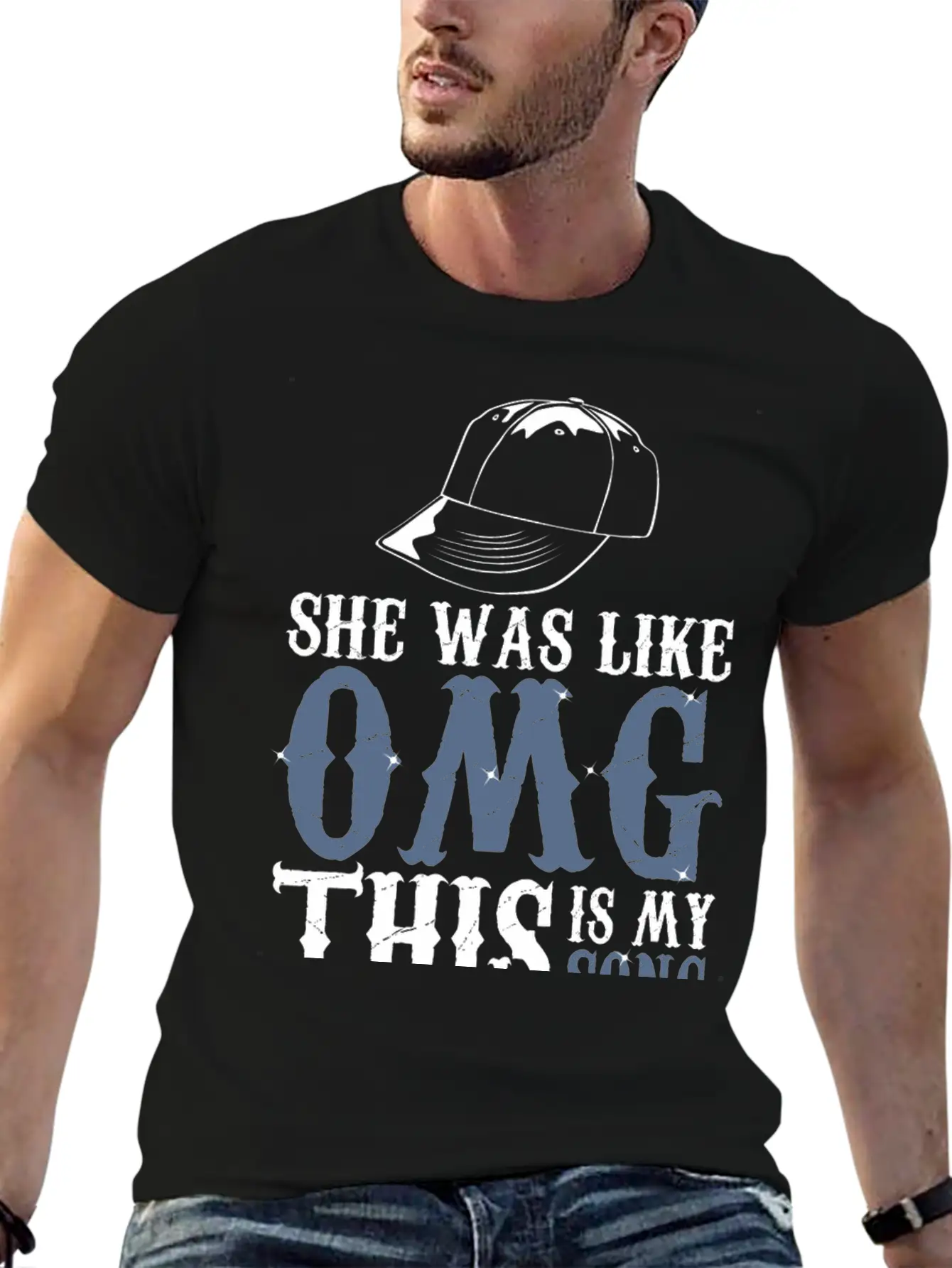 She Was Like OMG This Is My Song Casual Graphic T-Shirt – Simple And Comfortable Daily Wear