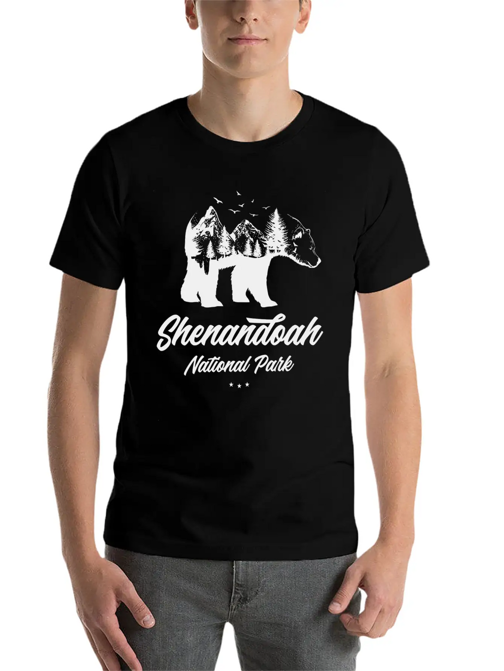 Shenandoah National Park Bear Souvenir Unisex Casual T-Shirt – Clean Design For Daily Comfort