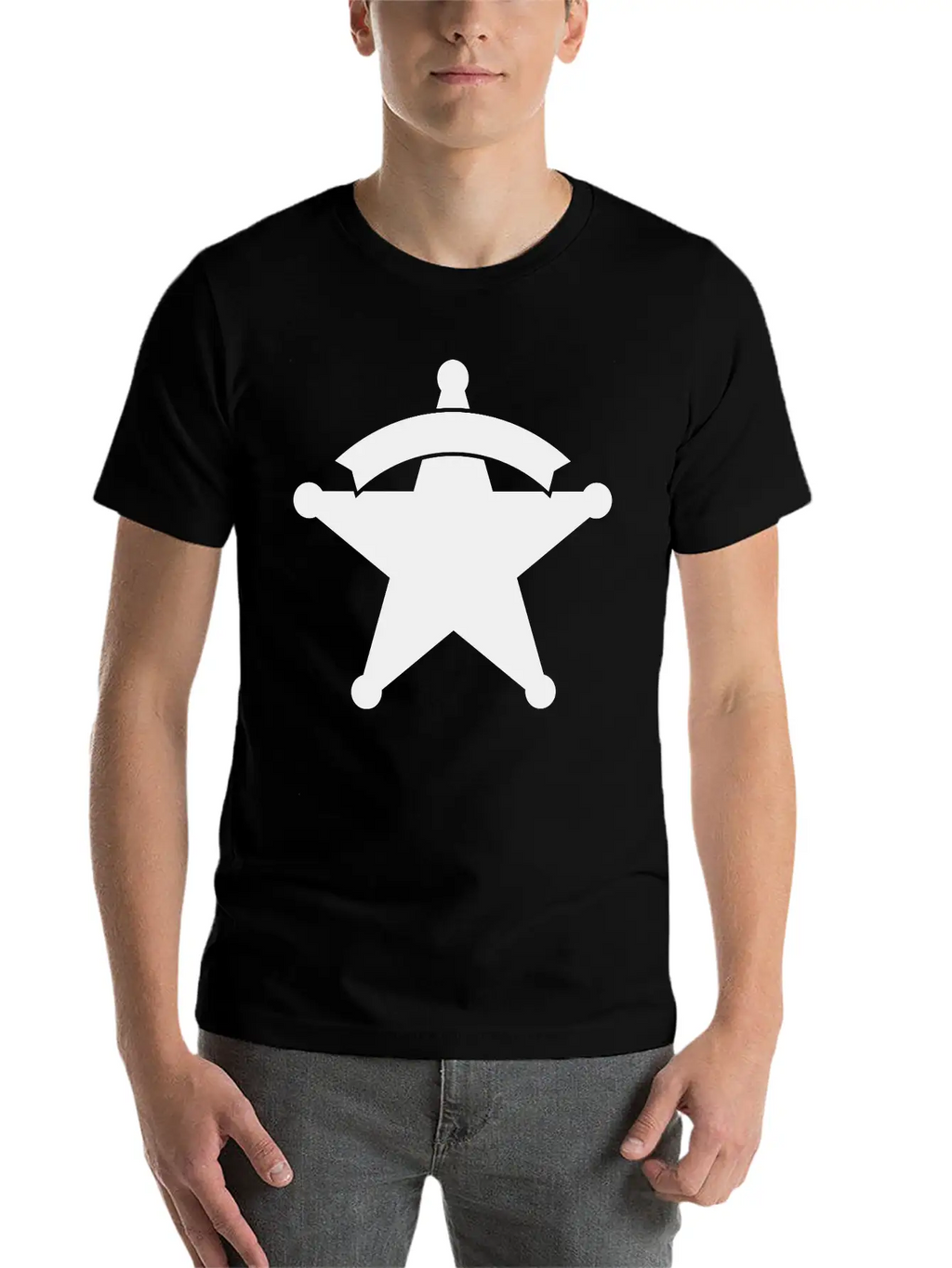 Sheriff Star Unisex Casual T-Shirt – Clean Design For Daily Comfort